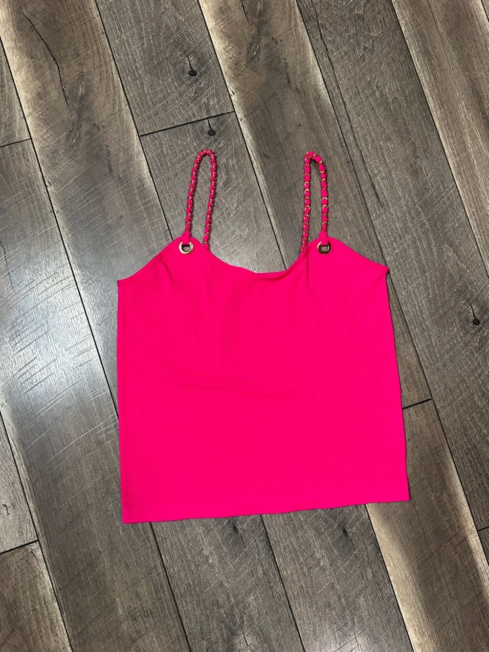 Fct Chain Strappy Ribbed Tank Top - Picture 1 of 6